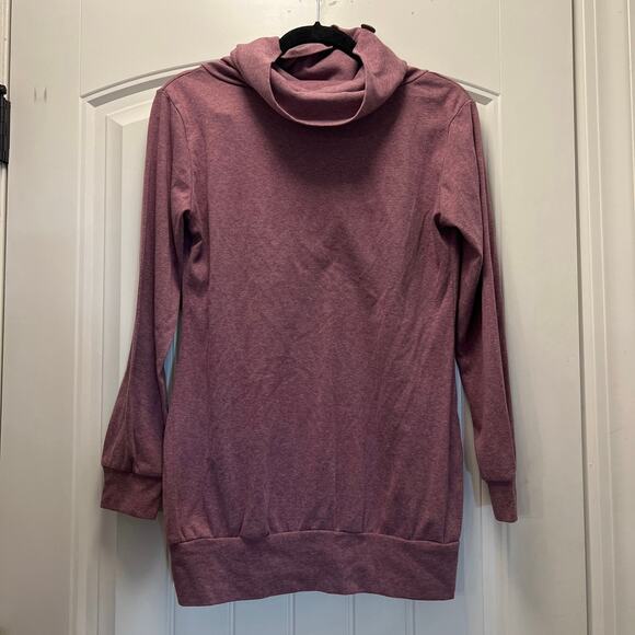 Levaca Women’s Button Cowl Neck Long Sleeve Jersey Pullover‎ Top Size M Pink - Picture 5 of 5